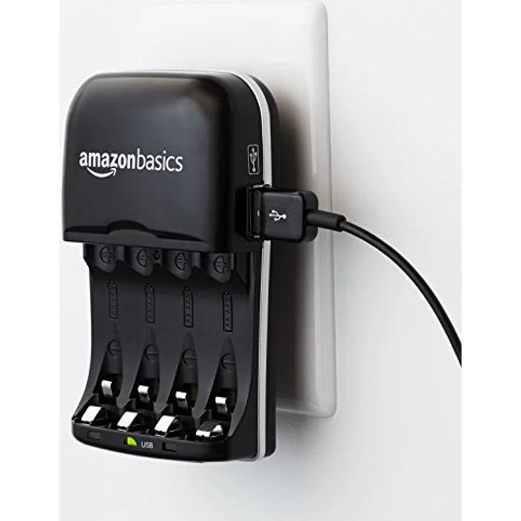 AmazonBasics Batterieladegerät für Ni-MH AA - AAA Akkus und USB Geräte – Bild 5