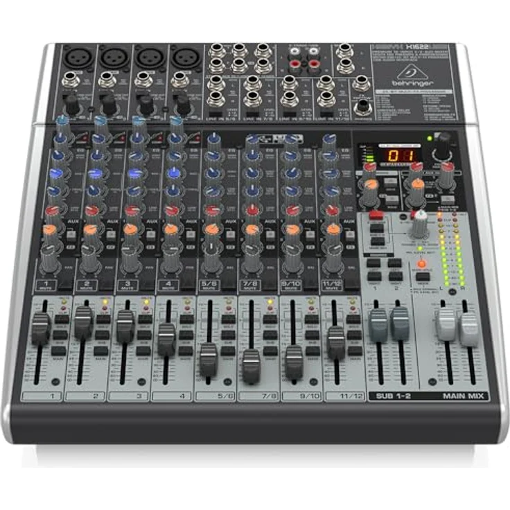 Behringer XENYX X1622USB 16-Kanal 2/2 Bus Mischpult mit XENYX Mic Preamps, 1-knob Kompressoren, 24-bit Multi-FX und USB Audio Interface – Bild 3