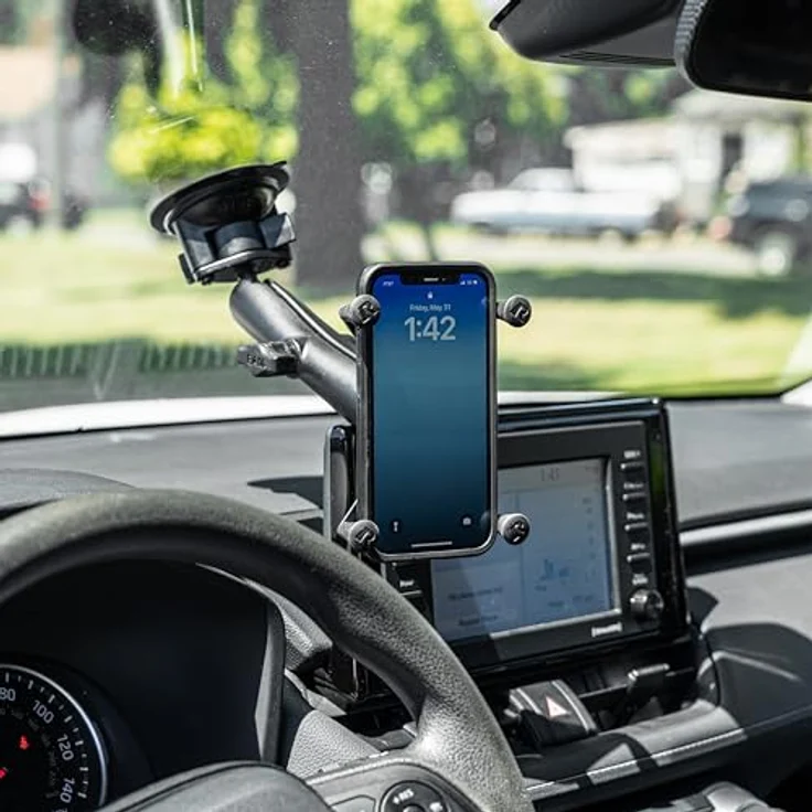 RAM Mounts X-Grip Smartphone Halterung mit Saugnapfbasis, 3,3 Zoll, Schwarz – Bild 2