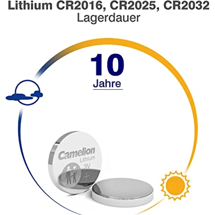 Camelion 13000600 Lithium CR Knopfzellen Set, 6-teilig Silber – Bild 6