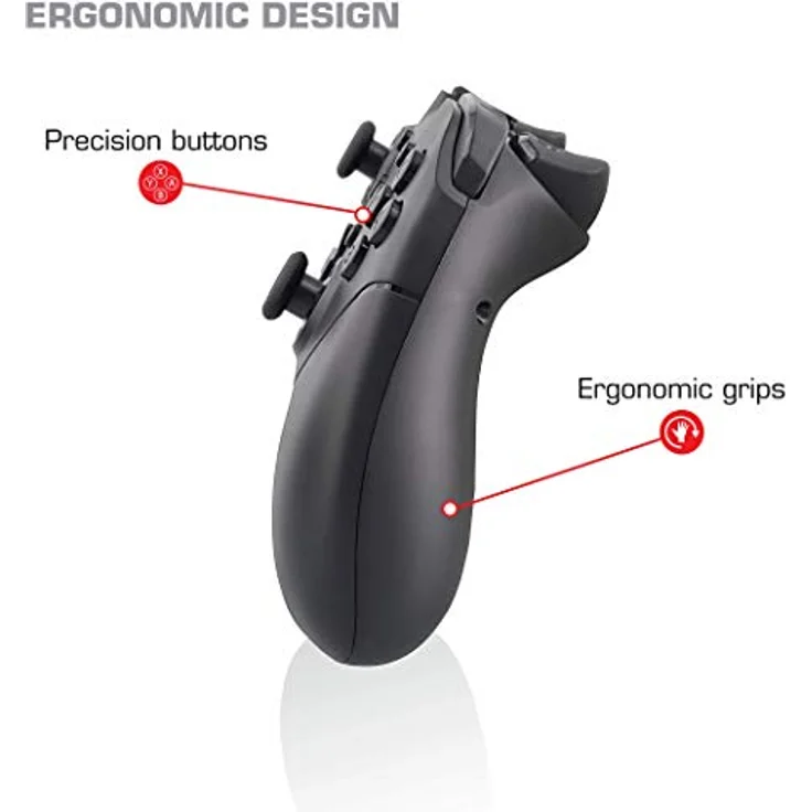 Nyko Mini Wireless Core Controller, kabelloser Gamepad für Nintendo Switch und PC, schwarz – Bild 5