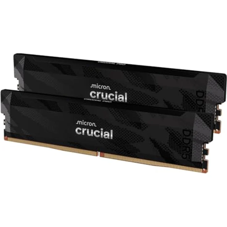 Crucial Pro DDR5-6400 Kit, 32GB (2x16GB) UDIMM, CL32 B Overclocking, 6400 MHz, Schwarz – Bild 1