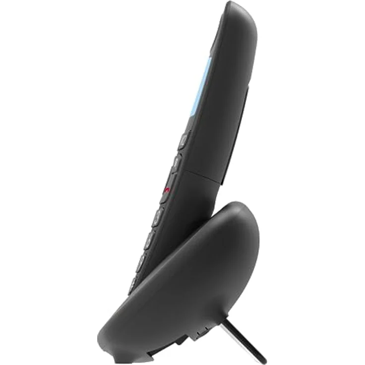 Alcatel XL595B Schnurlostelefon mit ergonomischem Design, großes Display, große Tastatur, blockiert unerwünschte Anrufe, schwarz – Bild 6