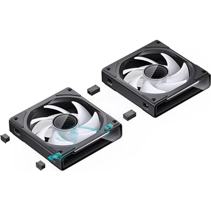 Jonsbo ZK-120B 3er-Pack Gehäuse-Lüfter, RGB - schwarz, 120-mm-PWM, bis zu 2.200 U/min, max. 36,6 dB(A) – Bild 3