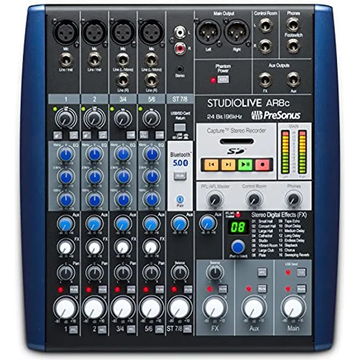 PreSonus StudioLive AR8c 8-Kanaliges USB-C -kompatibles Audio-Interface-Analog-Mischer-Stereo-SD-Recorder – Bild 3
