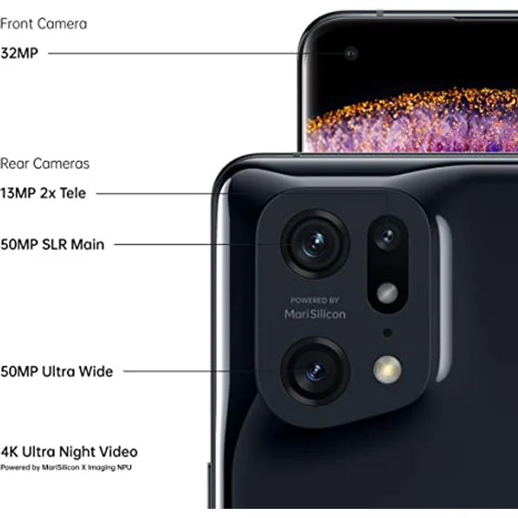 OPPO Find X5 Pro 5G - Smartphone 256GB, 12GB RAM, Dual SIM, Black – Bild 2