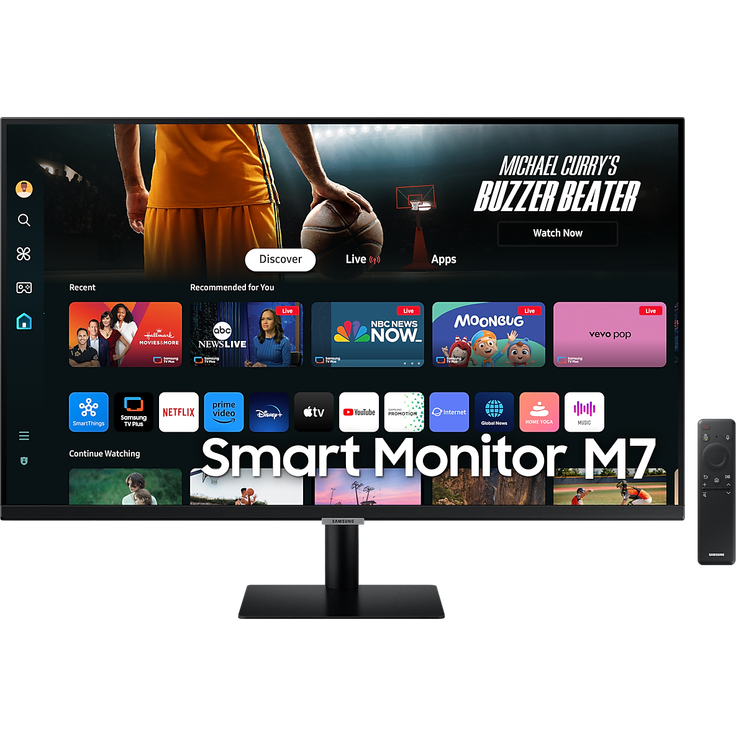 Samsung Smart M70D UHD Monitor, 32 Schwarz – Bild 1