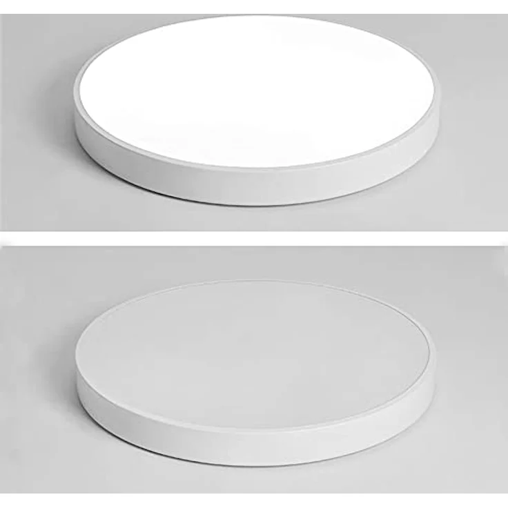Style home 48W LED Deckenleuchte Ø50x4cm, Warmweiß 3000K, ultraslim runde Lampe aus Metall, Weiß, für Wohnzimmer Schlafzimmer Büro Küche Diele Flur – Bild 5