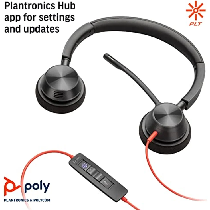 Plantronics Headset Blackwire C3320-M, binaural, USB-A, schwarz/rot – Bild 6