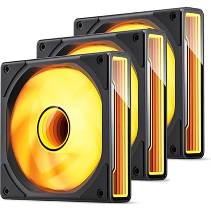 Jonsbo ZK-120B 3er-Pack Gehäuse-Lüfter, RGB - schwarz, 120-mm-PWM, bis zu 2.200 U/min, max. 36,6 dB(A) – Bild 5