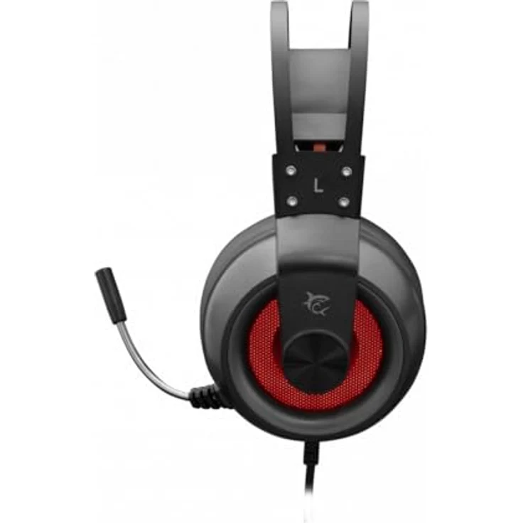 White Shark Caracal GH-1949, Kabelgebundenes Gaming Headset mit LED, 50-mm-Treibern, Memory-Schaum-Ohrpolstern, Rot – Bild 2
