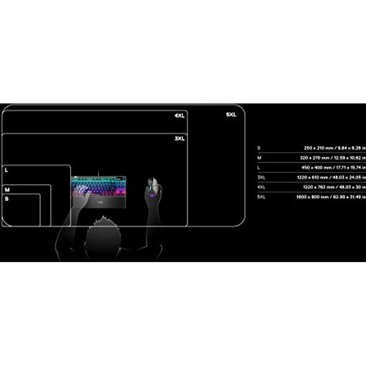 SteelSeries QcK Gaming Surface – 3XL Cloth Mauspad aller Zeiten – optimiert für Gaming-Sensoren – maximale Kontrolle – Bild 4