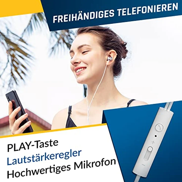 KLIM Fusion In-Ear-Kopfhörer (3.5mm Klinkenanschluss) - Hervorragende Tonqualität und Memory Schaum Ohrstöpsel – Bild 4