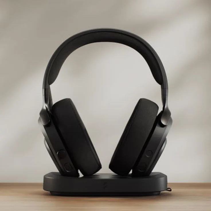 Fractal Design Scape Dark, Wireless PC Gaming Headset mit abnehmbarem Flip-to-Mute Mikrofon, Geräuschunterdrückung, bis zu 40 Stunden Akkulaufzeit und konfigurierbarer Ambient-Beleuchtung, schwarz – Bild 5