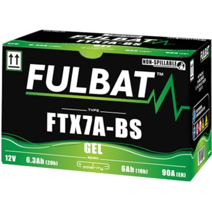 Fulbat FTX7A-BS GEL, wartungsfreie VRLA-Batterie mit langer Lebensdauer, wasserdicht und geeignet für kaltes Wetter – Bild 3