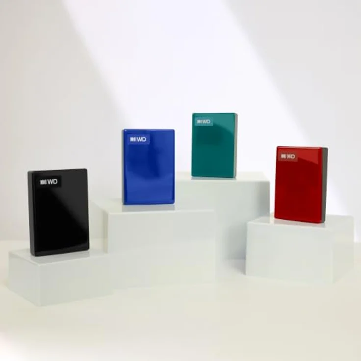 WD My Passport 5TB, externe HDD-Festplatte mit USB-C-Anschluss und integrierter 256-Bit-AES-Verschlüsselung, blau – Bild 7