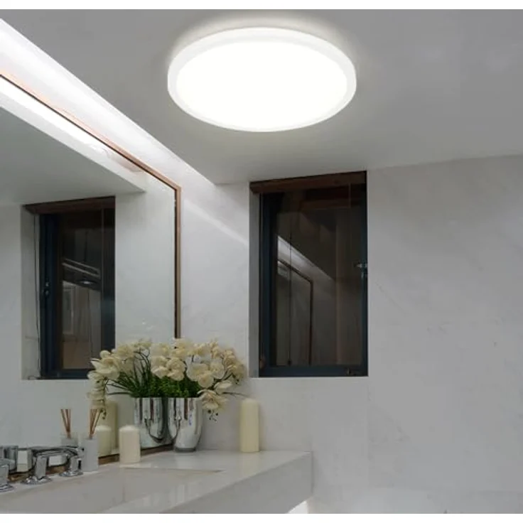 GLOBO LIGHTING LED Deckenleuchte 24 Watt Backlight Memory Funktion IP44 weiß opal rund – Bild 4