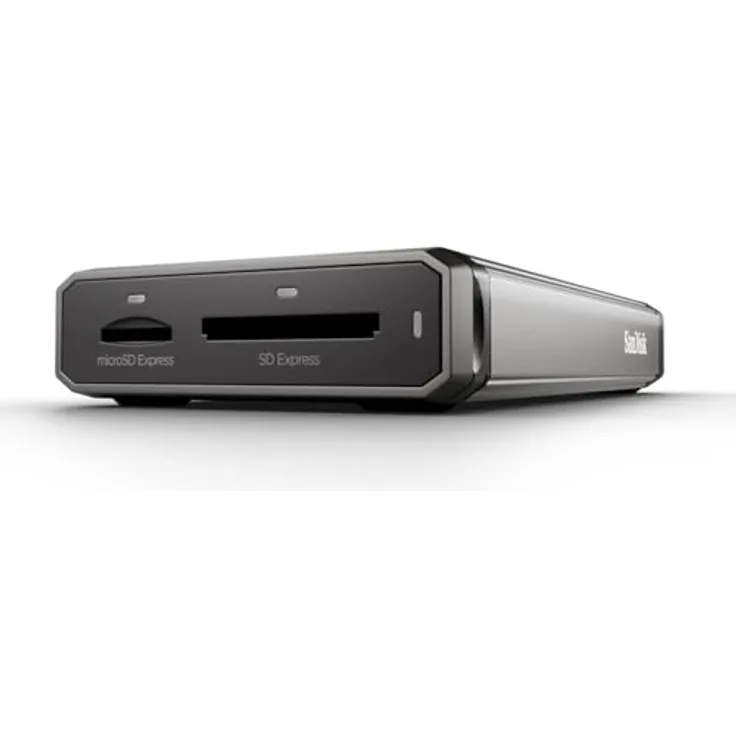SanDisk PRO-Reader SD Express Dual Card USB 3.2 Gen-2-Kartenleser, schneller SD Express-Kartenleser für Full-HD-, 4K- und 5,3K-Videoaufnahmen