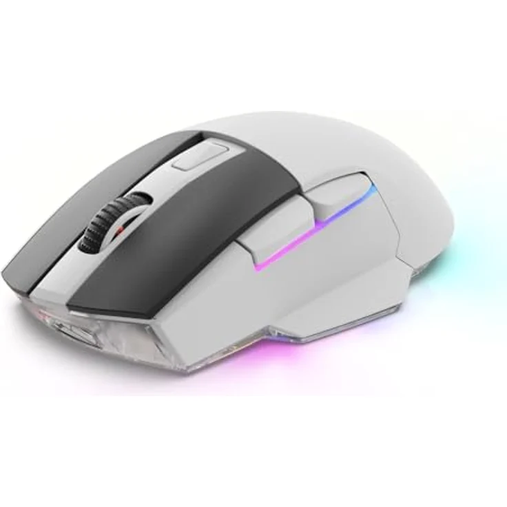 Sharkoon Skiller SGM50W White, Wireless Optical Gaming Maus, RGB, PBT Button – Bild 4