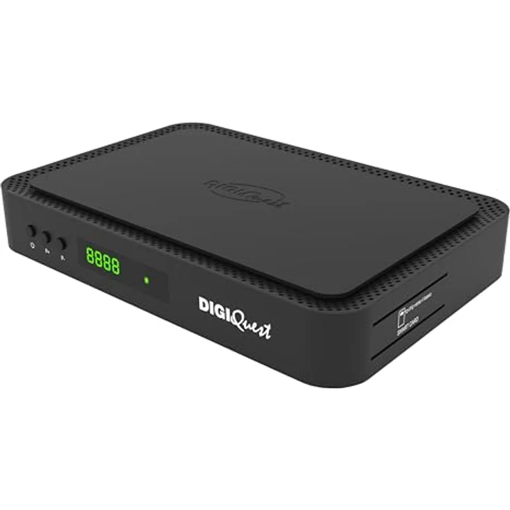 DIGIQUEST Tivùsat Combo Q80 4K Decoder, Schwarz, mit aktivierbarer Aufnahmefunktion, 2-in-1-Fernbedienung und tivùsat 4K Karte – Bild 2