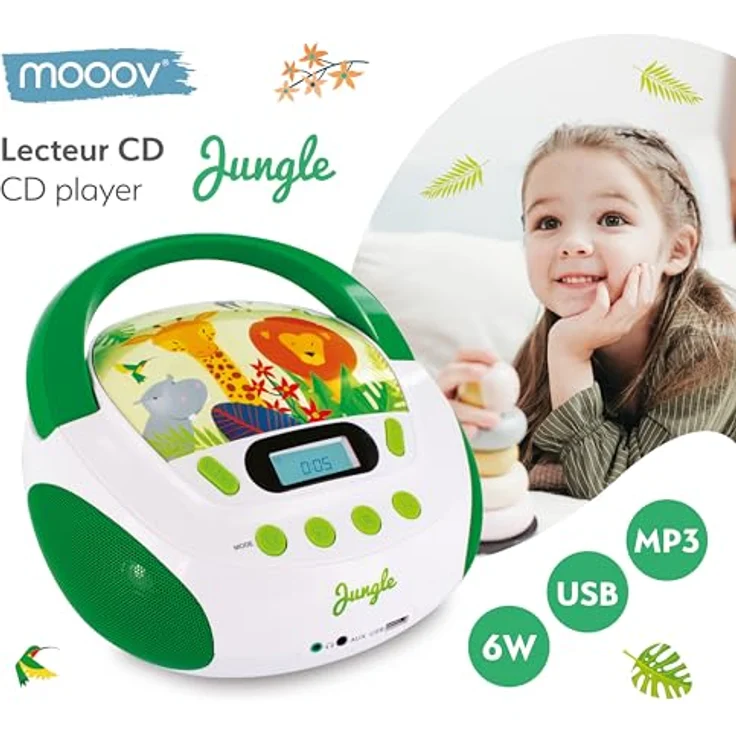 Metronic Radio-CD-Player für Kinder, Ozean, mit USB--SD--AUX-IN-Port Grün-Weiß – Bild 10