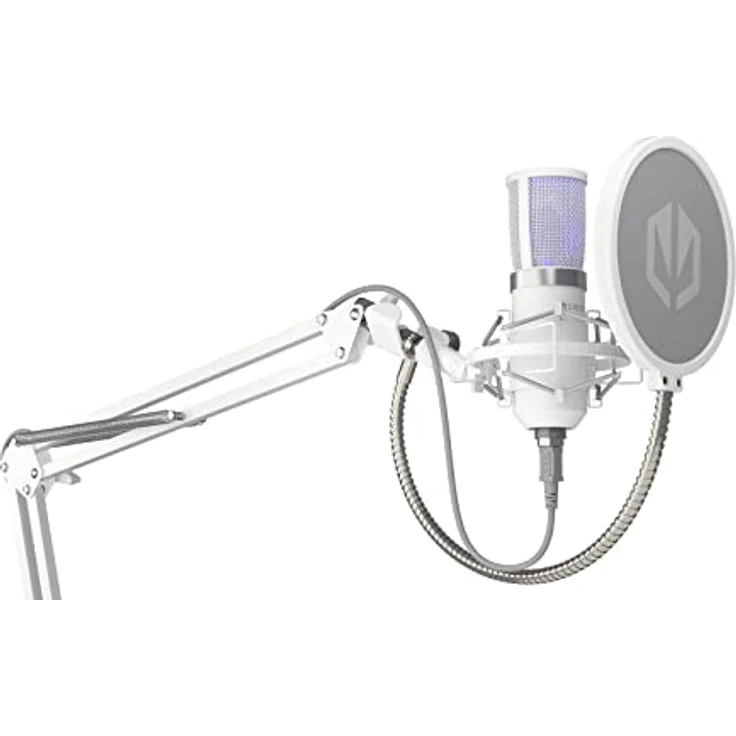ENDORFY Solum Streaming Onyx White, Hochwertiges weißes USB-Computermikrofon, Verstellbarer Arm, inklusive Pop-Filter, EY1B005 – Bild 5