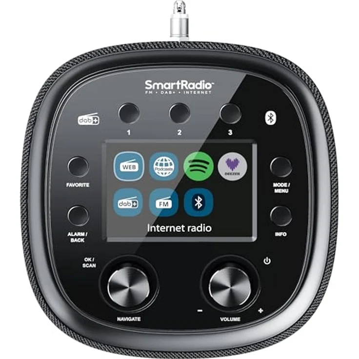 Kenwood CR-ST500S Design Smart-Radio mit 4" TFT-Farbdisplay, WiFi, DAB+, Spotify, Bluetooth, 30 W RMS Stereo, Integ. Subwoofer, OKTIV, Schwarz – Bild 5