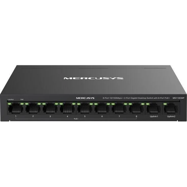 Mercusys Switch MS110CMP, Netzwerk Switch mit 10 Ports, kompakte Bauweise
