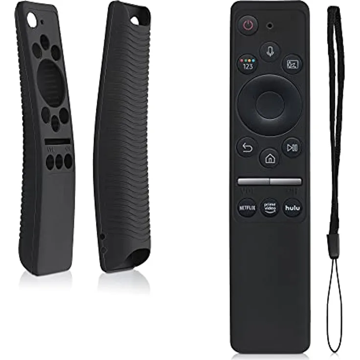 kwmobile Hülle Fernbedienung kompatibel mit Samsung BN59-01312A / BN59-01312B - Silikon Case für TV Zubehör in Schwarz