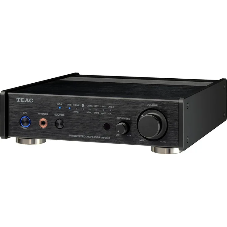 TEAC AI-303 USB DAC Audioverstärker, kompakt mit Bluetooth® und HDMI-Schnittstelle, schwarz