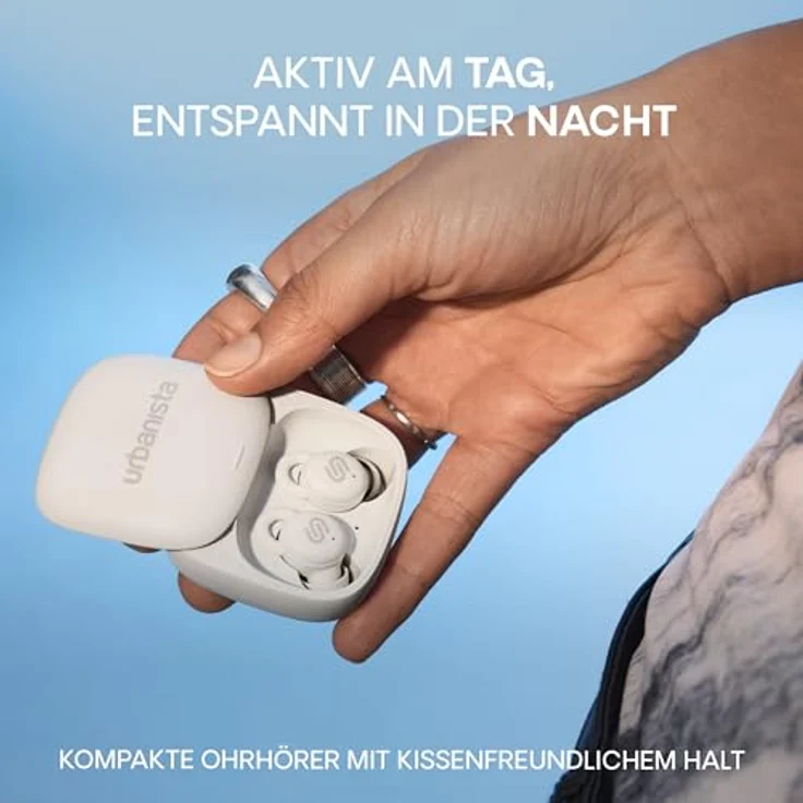Urbanista Porto, True Wireless In-Ear-Kopfhörer mit Noise-Cancelling und 27 Stunden Akkulaufzeit, Weiss – Bild 4