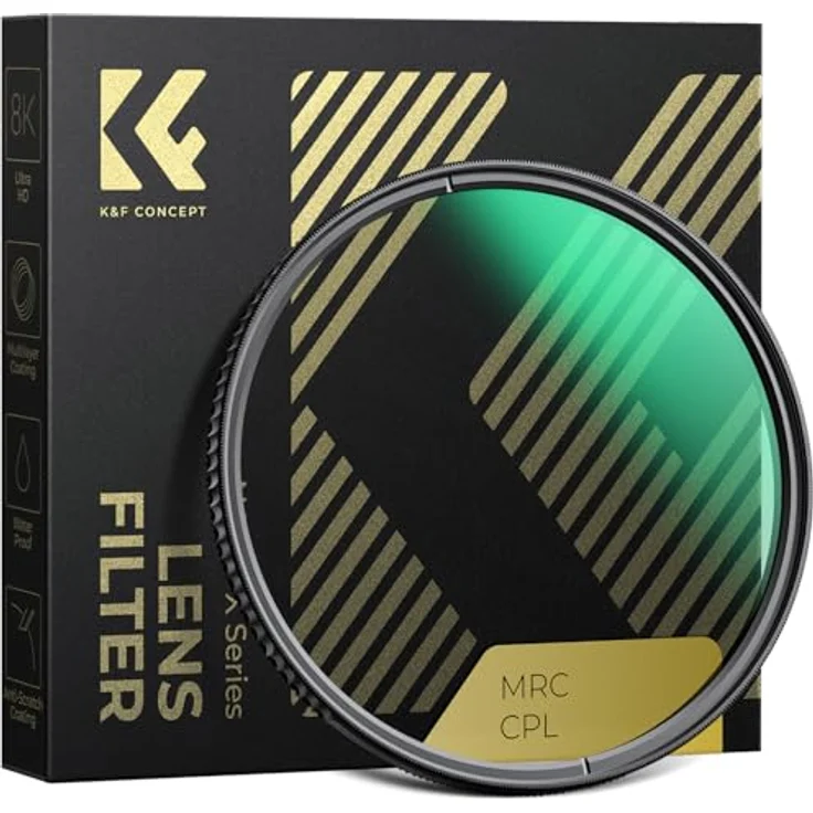 K&F Concept Nano X-Serie 77mm CPL Polfilter, Polarisationsfilter MRC mit 28-fach vergütetem SCHOTT B270 Glas, reduziert Reflexionen und erhöht Farbsättigung – Bild 1
