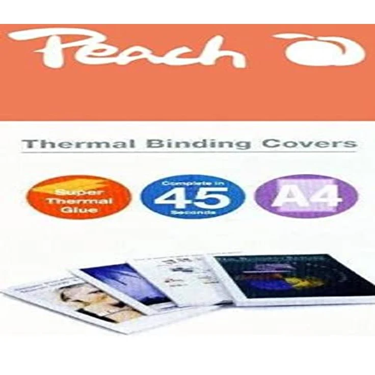 Peach PBT406-05 Thermobindemappe, A4, 60 Blätter, 80 g/m², 100 Stück, weiß – Bild 2