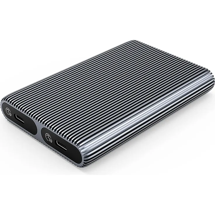 Orico AM2C3-2N, Dual M.2 NVMe Festplattengehäuse, Grau, USB-C 3.2 bis 10 Gb/s, Aluminiumlegierung, bis zu 4 TB