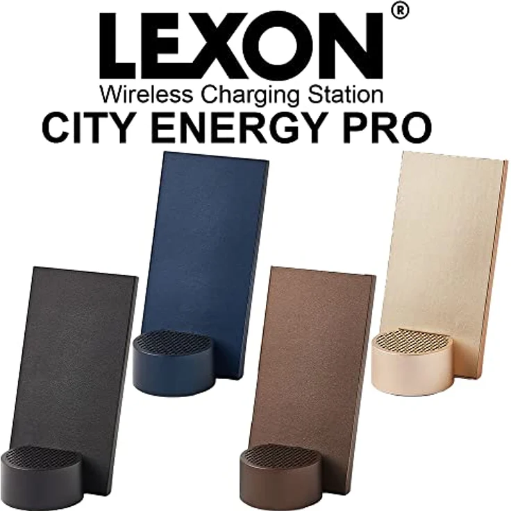 Lexon LD145N City Energy Pro, kabelloses Ladegerät und Bluetooth-Lautsprecher mit 10 W Ausgangsleistung, Schwarz – Bild 4