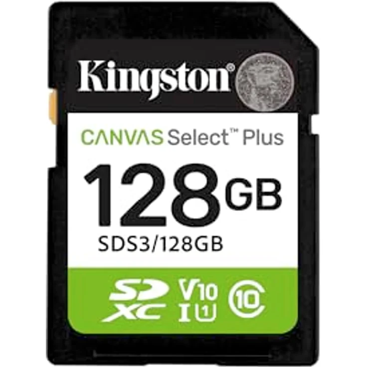 Kingston Canvas Select Plus SD Speicherkarte 128GB SDXC Gen3, 150MB/s, C10 UHS-I, V10 - ideal für Full-HD-Video und hochauflösende Fotos – Bild 1