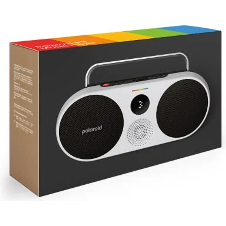 Polaroid P3 Music Player (Black) - Retro-Futuristic Boombox Wireless Bluetooth Speaker Rechargeable with Dual Stereo Pairing – Bild 2