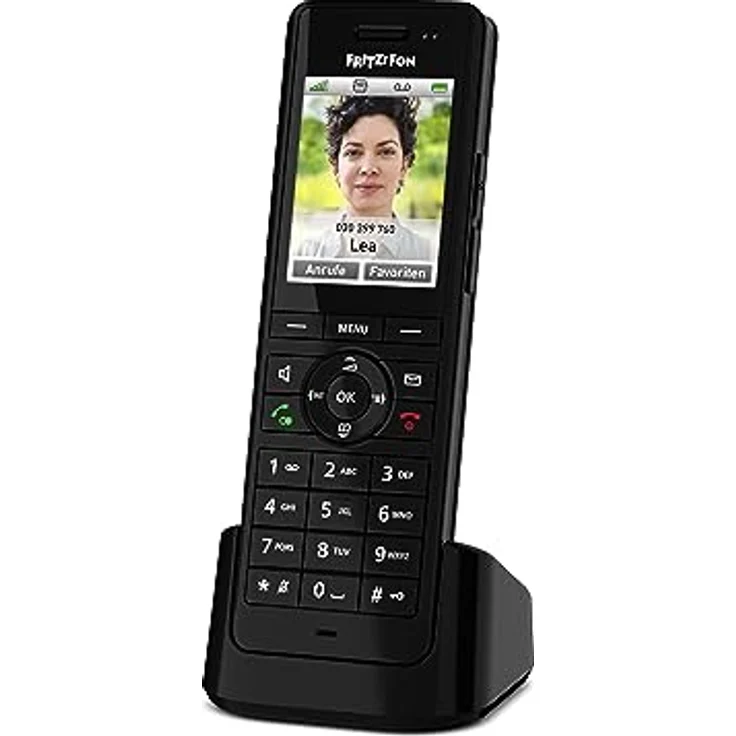 AVM Fritz!Fon X6 Black DECT-Komforttelefon (hochwertiges Farbdisplay, HD-Telefonie, Internet-/Komfortdienste, Steuerung Fritz!Box-Funktionen), schwarz, deutschsprachige Version – Bild 3