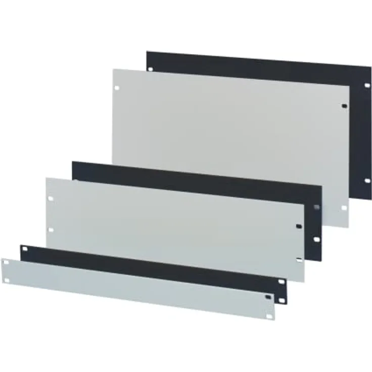 19"-Frontplatte, 4HE, 3 mm, Al eloxiert, Schnittkanten blank
