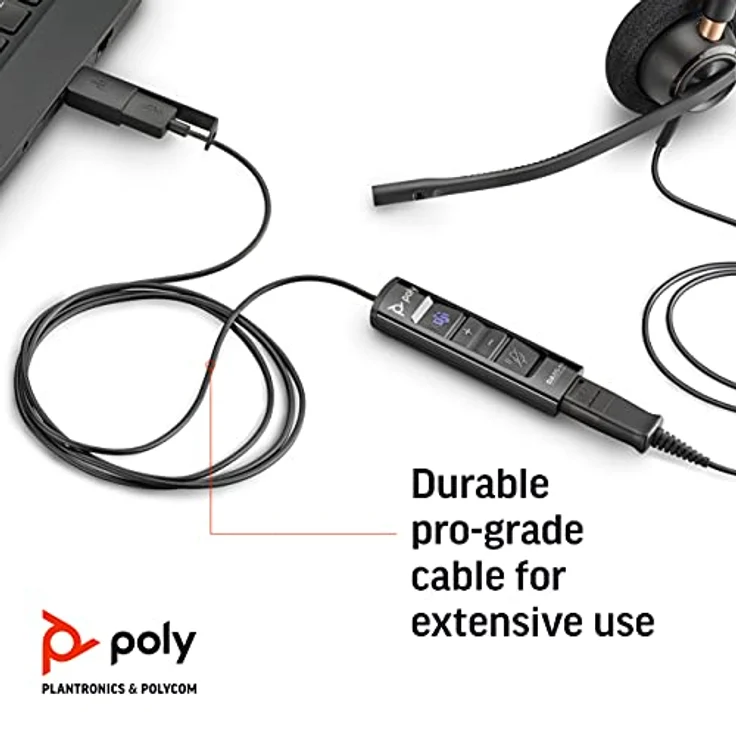 HP Poly DA85-M Soundkarte, externe Lautstärkenregelung mit USB-A und USB-C, zertifiziert für Microsoft Teams – Bild 6