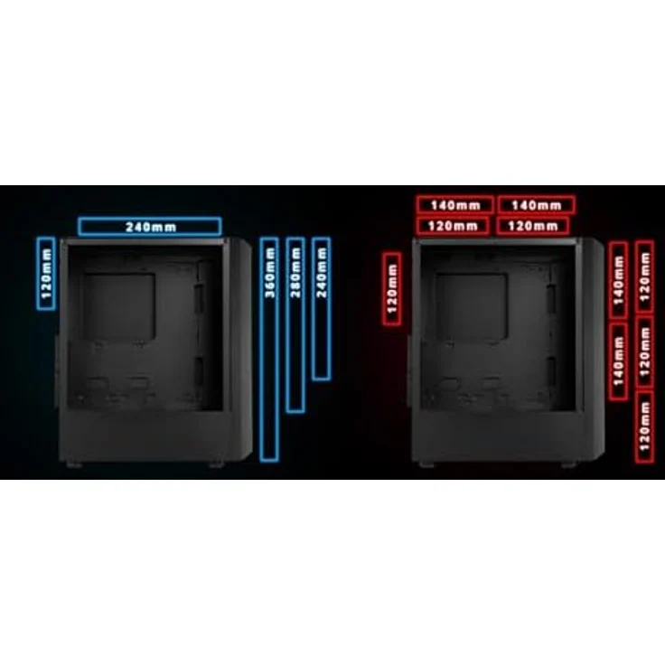 Adata XPG Valor Storm, PC Gehäuse mit gehärteter Glas-Seitenblende, modularer Bauweise und exzellentem Luftstrom, Schwarz – Bild 9