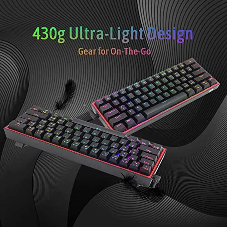 Redragon K617 Fizz RGB 60% mechanische Tastatur | RED-K617-RGB – Bild 3