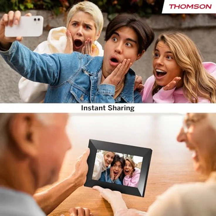 Thomson 7" Smart Photo Frame, digitaler Bilderrahmen, Schwarz, mit WLAN-Funktion und intuitivem Touchscreen – Bild 10