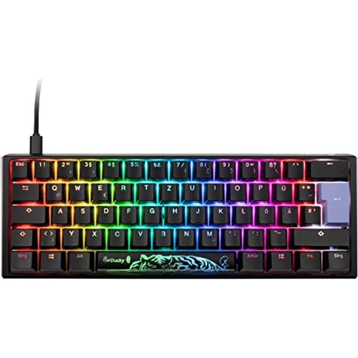 Ducky One 3 Classic Black/White Mini, Gaming-Tastatur, USB, Cherry MX Red, QWERTZ, schwarz (DKON2161ST-RDEPDCLAWSC1) – Bild 2