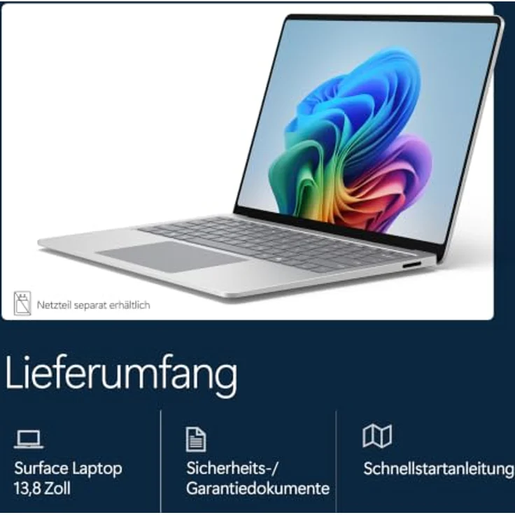 Microsoft Surface Laptop 8. Generation EP2-61129, 13,8" Touchscreen, Snapdragon X2 Elite, 16GB RAM, 1000GB SSD, Windows 11 Home, platin – Bild 6