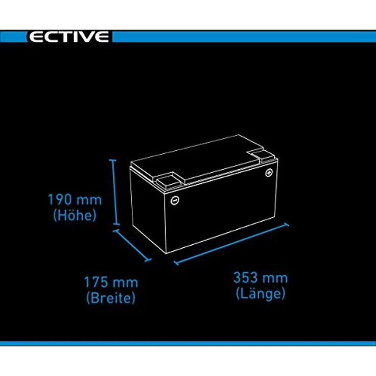 ECTIVE LC100 LT 12V 100Ah 1280Wh -30 Grad Low Temperature LiFePO4 Lithium-Eisenphosphat Versorgungs-Batterie mit Bluetooth-Funktion und App – Bild 5