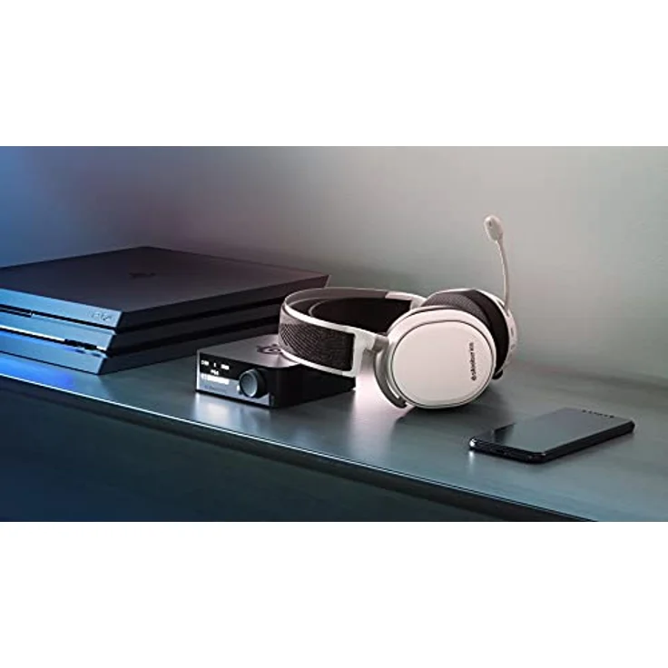 SteelSeries Arctis Pro Wireless - Drahtlos Gaming-Headset - hochauflösende Lautsprechertreiber - kombiniertes Funksystem (2,4 GHz & Bluetooth) - Weiß – Bild 4