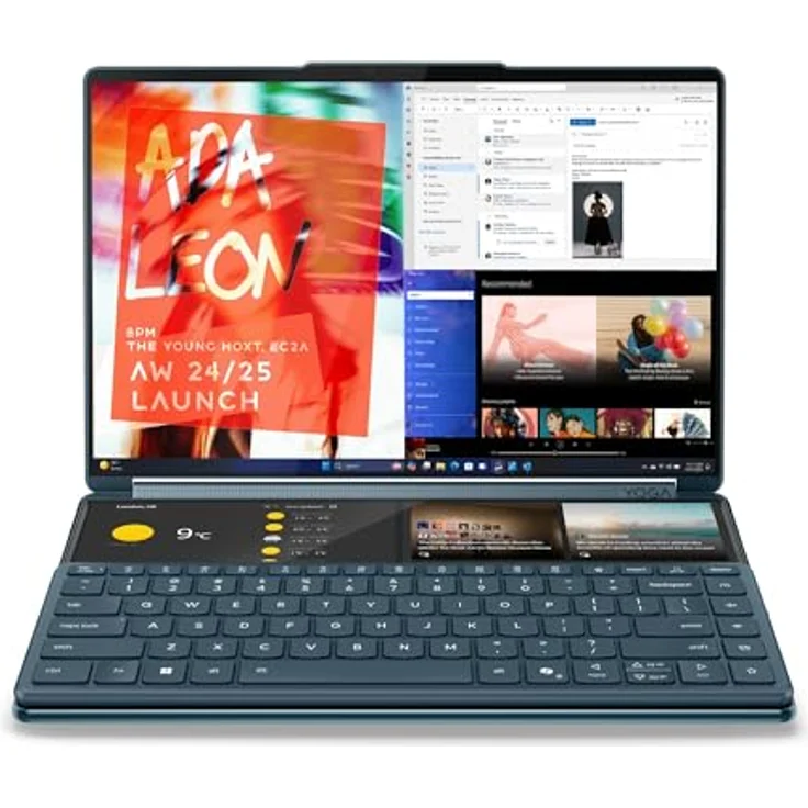 Lenovo Yoga Book 9i KI Laptop | 2x14 2.8K WQXGA OLED-Toch Display | Intel Core Ultra 7 | 32GB RAM | 1TB SSD | Intel Arc 140T Grafik | Windows 11 Home | QWERTZ | Tidal Teal | 3 Jahre Premium Care – Bild 5