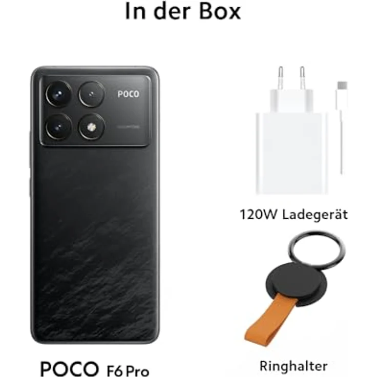 Poco F6 Pro Smartphone, 12+512GB Handy ohne Vertrag, 120Hz 6,67" WQHD+ AMOLED Display, 50MP OIS Dreifach-Kamera, 5000mAh, 120W HyperCharge, Dual-SIM, Black – Bild 3