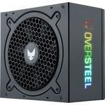 Oversteel Quantum Power Supply A-RGB 80+ Bronze 650 W Full Modular, optimierte Kühlung, RGB beleuchtetes Seitenteil, Kabelmanagement, elektrische Schutzvorrichtungen, Farbe schwarz